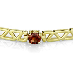 LOS840 - Gold 925 Sterling Silver Bracelet with AAA Grade CZ  in Multi Color