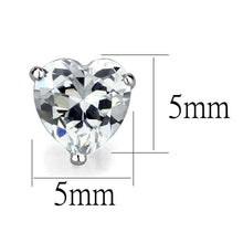 Load image into Gallery viewer, LOS882 - Rhodium 925 Sterling Silver Earrings with AAA Grade CZ  in Clear