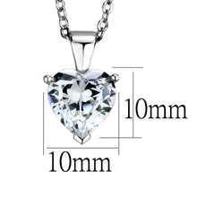Load image into Gallery viewer, LOS889 - Rhodium 925 Sterling Silver Chain Pendant with AAA Grade CZ  in Clear