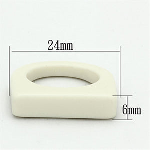 LO2964 N/A Resin Ring with Synthetic in White