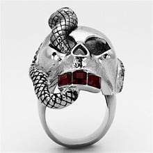 Load image into Gallery viewer, TK1038 - High polished (no plating) Stainless Steel Ring with Top Grade Crystal  in Multi Color