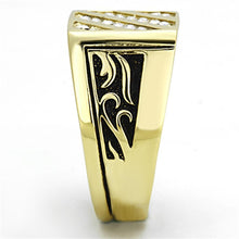 Load image into Gallery viewer, TK1189 - IP Gold(Ion Plating) Stainless Steel Ring with Top Grade Crystal  in Clear