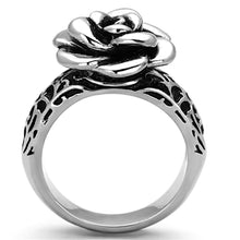 Load image into Gallery viewer, TK1217 - High polished (no plating) Stainless Steel Ring with Epoxy  in Jet