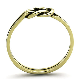 TK1239G - IP Gold(Ion Plating) Stainless Steel Ring with No Stone