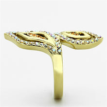 Load image into Gallery viewer, TK1289 - IP Gold(Ion Plating) Stainless Steel Ring with Top Grade Crystal  in Multi Color