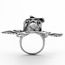 Load image into Gallery viewer, TK1314 - High polished (no plating) Stainless Steel Ring with Epoxy  in Jet