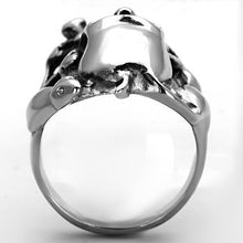 Load image into Gallery viewer, TK1315 - High polished (no plating) Stainless Steel Ring with Epoxy  in Jet