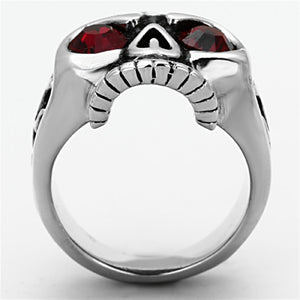 TK1354 High polished (no plating) Stainless Steel Ring with Top Grade Crystal in Siam