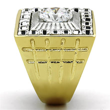 Load image into Gallery viewer, TK1359 - Two-Tone IP Gold (Ion Plating) Stainless Steel Ring with AAA Grade CZ  in Clear