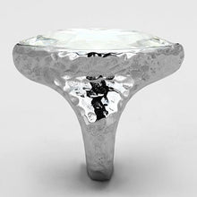 Load image into Gallery viewer, TK1368 - IP rhodium (PVD) Stainless Steel Ring with Top Grade Crystal  in Clear