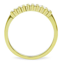 Load image into Gallery viewer, TK1390 - IP Gold(Ion Plating) Stainless Steel Ring with Top Grade Crystal  in Clear