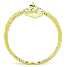 Load image into Gallery viewer, TK1395 - IP Gold(Ion Plating) Stainless Steel Ring with Top Grade Crystal  in Clear