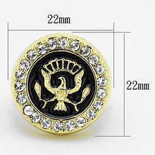 Load image into Gallery viewer, TK1404 IP Gold(Ion Plating) Stainless Steel Ring with Top Grade Crystal in Clear