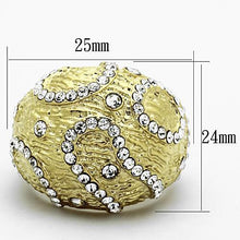 Load image into Gallery viewer, TK1419 - IP Gold(Ion Plating) Stainless Steel Ring with Top Grade Crystal  in Clear