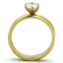 Load image into Gallery viewer, TK1439 - IP Gold(Ion Plating) Stainless Steel Ring with AAA Grade CZ  in Clear