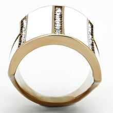 Load image into Gallery viewer, TK1444 - IP Rose Gold(Ion Plating) Stainless Steel Ring with Top Grade Crystal  in Clear
