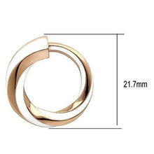 Load image into Gallery viewer, TK1488 - IP Rose Gold(Ion Plating) Stainless Steel Earrings with Epoxy  in White
