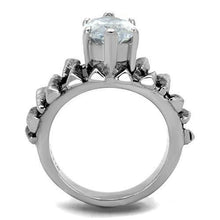 Load image into Gallery viewer, TK1516 - High polished (no plating) Stainless Steel Ring with AAA Grade CZ  in Clear