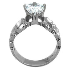 Load image into Gallery viewer, TK1534 - High polished (no plating) Stainless Steel Ring with AAA Grade CZ  in Clear