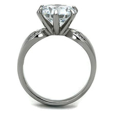 Load image into Gallery viewer, TK1536 - High polished (no plating) Stainless Steel Ring with AAA Grade CZ  in Clear