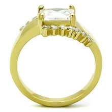 Load image into Gallery viewer, TK1588 - IP Gold(Ion Plating) Stainless Steel Ring with AAA Grade CZ  in Clear