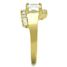 Load image into Gallery viewer, TK1588 - IP Gold(Ion Plating) Stainless Steel Ring with AAA Grade CZ  in Clear