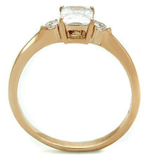 Load image into Gallery viewer, TK1589 - IP Rose Gold(Ion Plating) Stainless Steel Ring with AAA Grade CZ  in Clear