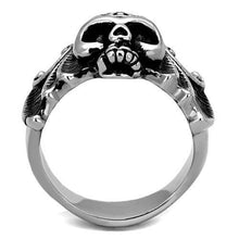 Load image into Gallery viewer, TK1601 High polished (no plating) Stainless Steel Ring with Epoxy in Jet