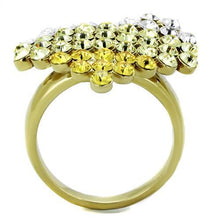 Load image into Gallery viewer, TK1642 - IP Gold(Ion Plating) Stainless Steel Ring with Top Grade Crystal  in Multi Color