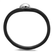 Load image into Gallery viewer, TK1645 - Two-Tone IP Black Stainless Steel Ring with No Stone