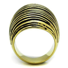 Load image into Gallery viewer, TK1711 - IP Gold(Ion Plating) Stainless Steel Ring with Epoxy  in Jet