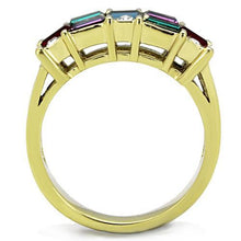 Load image into Gallery viewer, TK1719 - IP Gold(Ion Plating) Stainless Steel Ring with Top Grade Crystal  in Multi Color