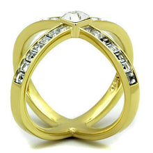 Load image into Gallery viewer, TK1726 - IP Gold(Ion Plating) Stainless Steel Ring with Top Grade Crystal  in Clear