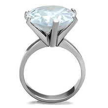 Load image into Gallery viewer, TK1750 - High polished (no plating) Stainless Steel Ring with AAA Grade CZ  in Clear