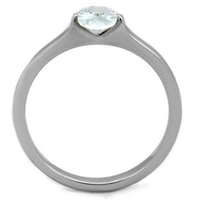 Load image into Gallery viewer, TK1762 - High polished (no plating) Stainless Steel Ring with AAA Grade CZ  in Clear