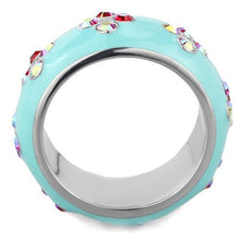 Load image into Gallery viewer, TK1768 - High polished (no plating) Stainless Steel Ring with Top Grade Crystal  in Light Rose