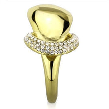 Load image into Gallery viewer, TK1782 - IP Gold(Ion Plating) Stainless Steel Ring with Top Grade Crystal  in Clear