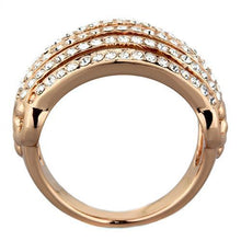 Load image into Gallery viewer, TK1797 - IP Rose Gold(Ion Plating) Stainless Steel Ring with Top Grade Crystal  in Clear