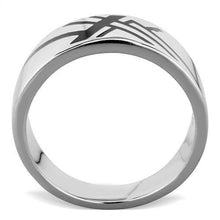 Load image into Gallery viewer, TK1800 - High polished (no plating) Stainless Steel Ring with Epoxy  in Jet