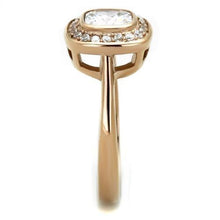 Load image into Gallery viewer, TK1844 - IP Rose Gold(Ion Plating) Stainless Steel Ring with AAA Grade CZ  in Clear