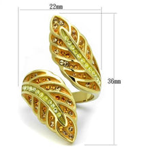 Load image into Gallery viewer, TK1849 - IP Gold(Ion Plating) Stainless Steel Ring with Top Grade Crystal  in Multi Color