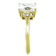 Load image into Gallery viewer, TK1876 - IP Gold(Ion Plating) Stainless Steel Ring with AAA Grade CZ  in Clear