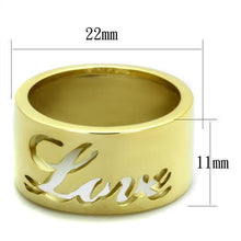 Load image into Gallery viewer, TK1878 - IP Gold(Ion Plating) Stainless Steel Ring with No Stone