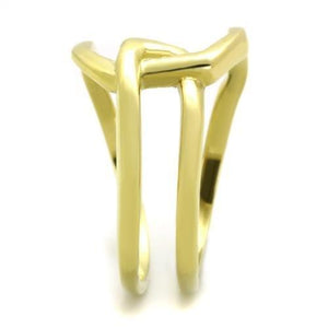 TK1883 - IP Gold(Ion Plating) Stainless Steel Ring with No Stone
