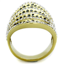 Load image into Gallery viewer, TK1887 - IP Gold(Ion Plating) Stainless Steel Ring with Top Grade Crystal  in Clear