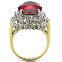 Load image into Gallery viewer, TK1893 - Two-Tone IP Gold (Ion Plating) Stainless Steel Ring with Top Grade Crystal  in Siam