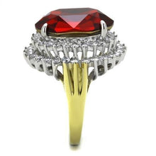 Load image into Gallery viewer, TK1893 - Two-Tone IP Gold (Ion Plating) Stainless Steel Ring with Top Grade Crystal  in Siam