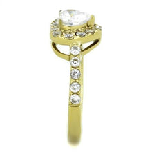 Load image into Gallery viewer, TK1900 - IP Gold(Ion Plating) Stainless Steel Ring with AAA Grade CZ  in Clear