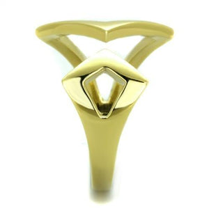 TK1903 - IP Gold(Ion Plating) Stainless Steel Ring with No Stone