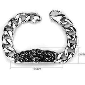 TK1978 - High polished (no plating) Stainless Steel Bracelet with No Stone